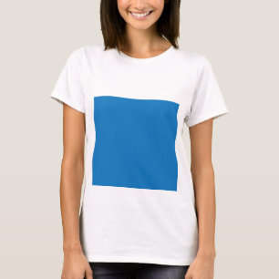 a blue background with a black and white clock T-Shirt