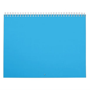 a blue background with a calendar
