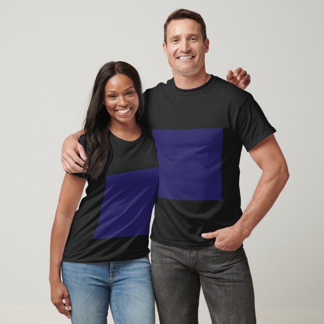 a blue background with a clock on it T-Shirt (Unisex)