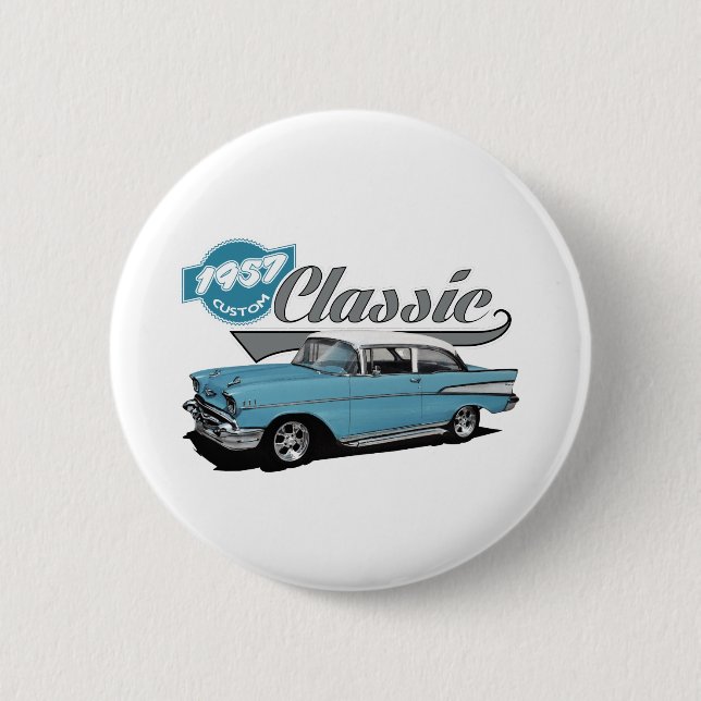 A Blue Classic 6 Cm Round Badge (Front)