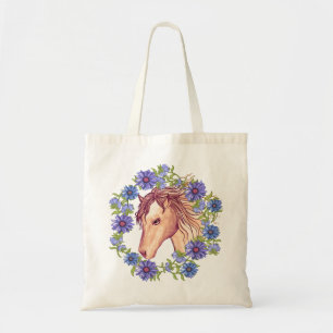 A Blue Daisy Horse Tote Bag