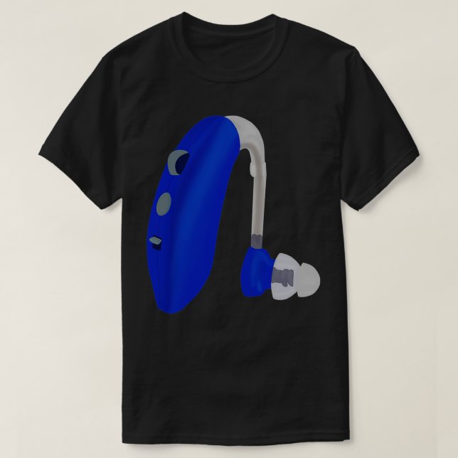 A Blue Hearing Aid T-Shirt (Design Front)