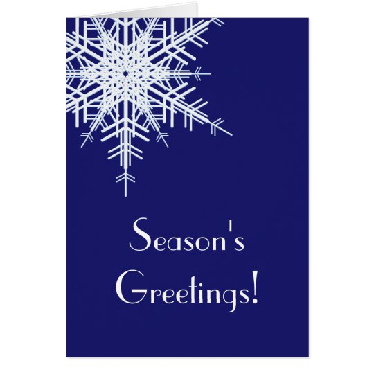 A Blue Holiday Card Offset Snowflake (indigo)