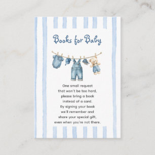 A Blue Jean Baby Bring a Book Enclosure Card