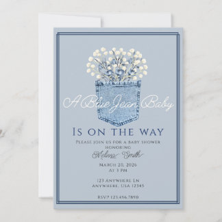 A Blue Jean Baby Invitation