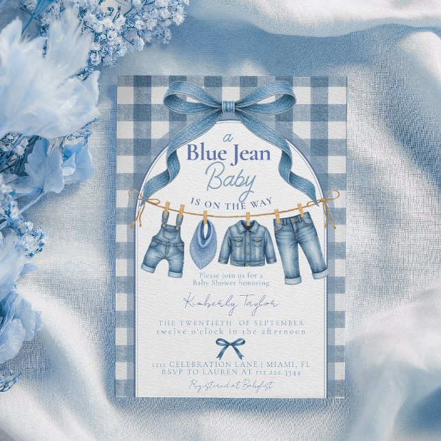 A Blue Jean Baby Shower Boy Invitation (Creator Uploaded)