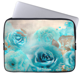 A Blue Shabby Chic Ephemera Design Series 7 Laptop Sleeve