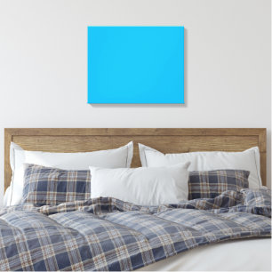 A blue square centred on a white background, crea canvas print