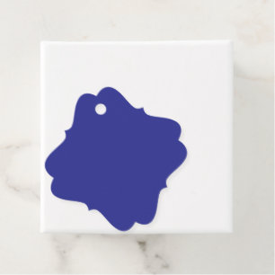 a blue wall with a clock  favour tags