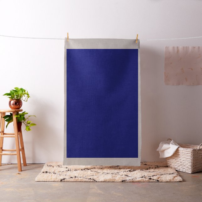 a blue wall with a clock on it fabric (In Situ)