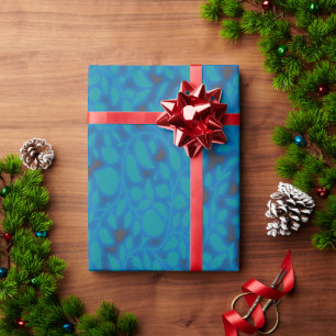 A blue wrapping paper with a creative arts pattern