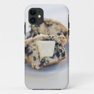 A blueberry muffin with butter iPhone 11 case
