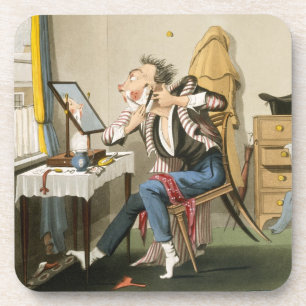 A Blunt Razor, pub. by Hunt, 1827 (coloured etchin Coaster