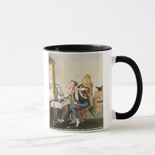 A Blunt Razor, pub. by Hunt, 1827 (coloured etchin Mug (Right)