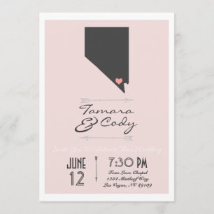 A Blush Las Vegas, Nevada Wedding Invitation