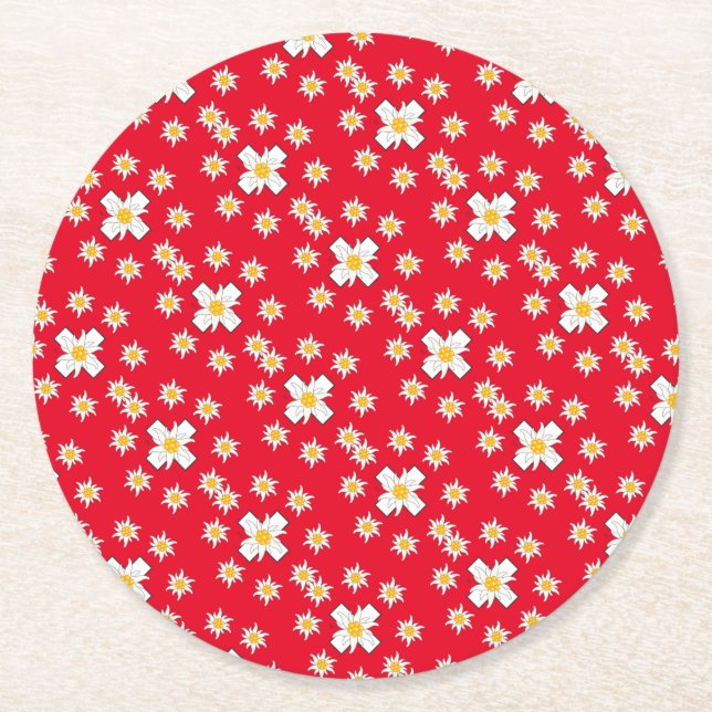 A board setter for true Swiss patriots Round Paper Coaster (Front)