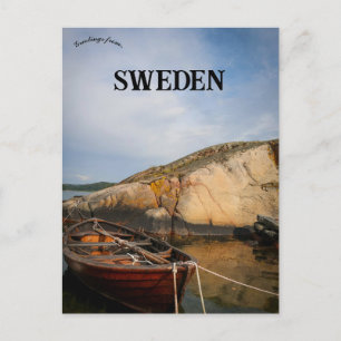 A Boat in Knödestrand Sweden Postcard