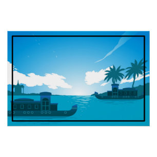 A Boat in The Sea-18530 Poster