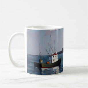 A Boat On The Harbour Coffee Mug