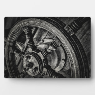 A Boat'S Helm Plaque