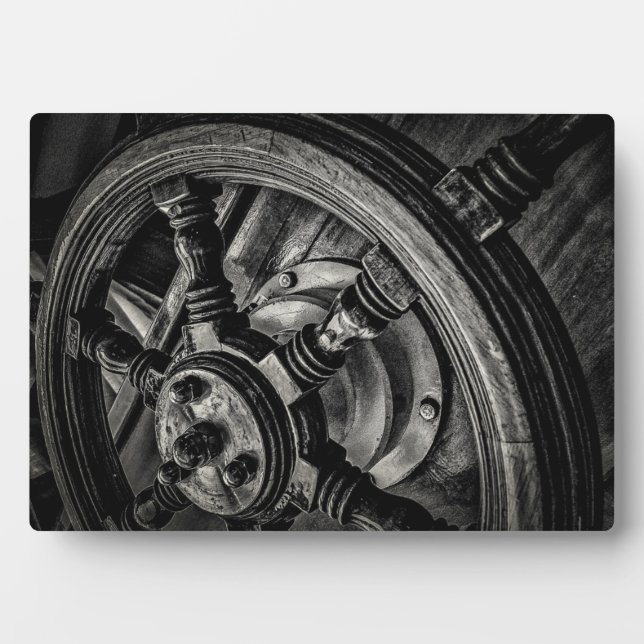 A Boat'S Helm Plaque (Front)