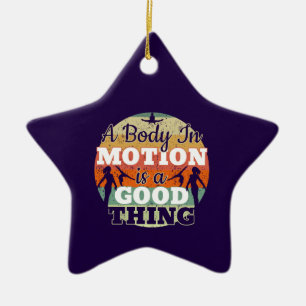 A Body in Motion - Girls Gymnastics Mindset Ceramic Ornament
