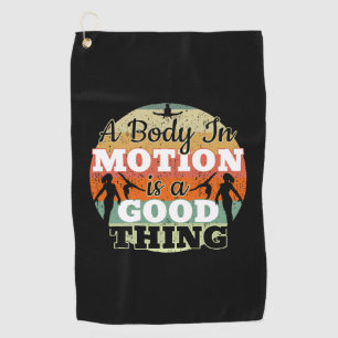 A Body in Motion - Girls Gymnastics Mindset  Golf Towel
