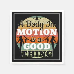 A Body in Motion - Girls Gymnastics Mindset  Napkin
