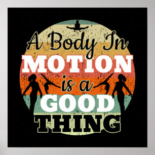 A Body in Motion - Girls Gymnastics Mindset  Poster