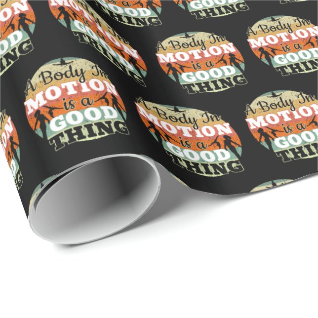 A Body in Motion - Girls Gymnastics Mindset  Wrapping Paper (Roll Corner)