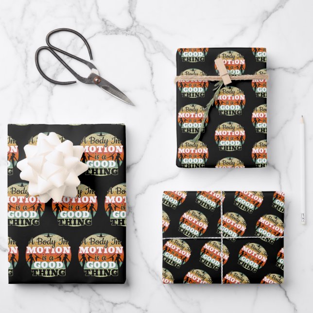 A Body in Motion - Girls Gymnastics Mindset  Wrapping Paper Sheet (Front)