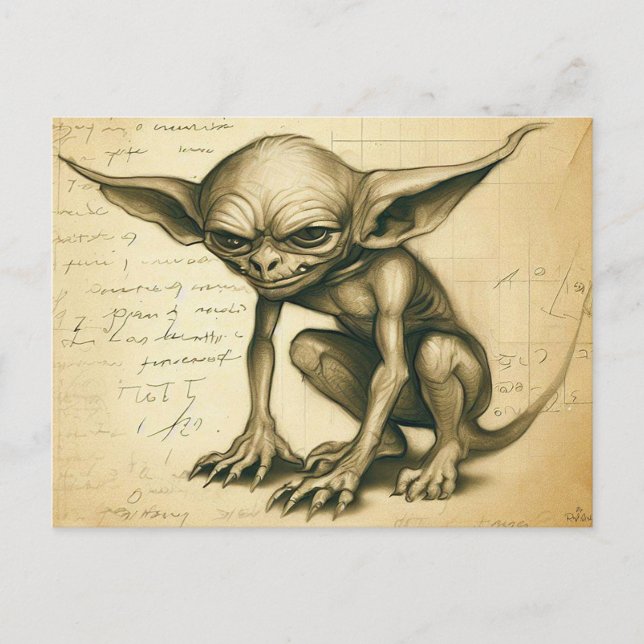 A boggart scientific sketch  Postcard (Front)