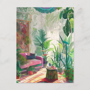 A Boho Living Room Postcard