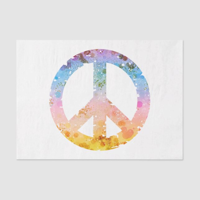 A Bokeh Peace Sign Series Design 1 Tissue Paper (Front)