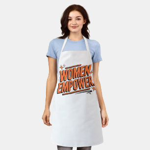 a bold and empowering apron