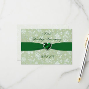 A Bold Damask 55th Wedding Anniversary RSVP