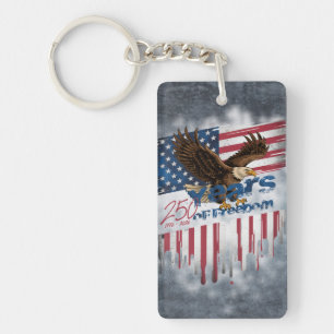 A bold illustration of an American symbol Key Ring