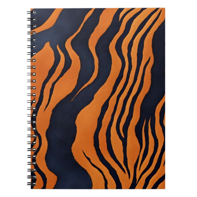 A Bold Notebook with Striking Tiger Stripes (Front)