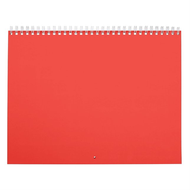 A bold red square surrounded by a crisp white bord calendar (Cover)