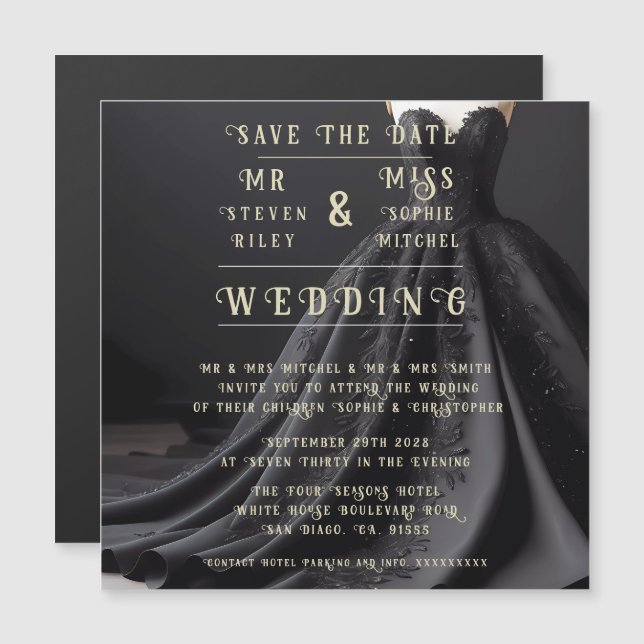 A Bold Statement of Love Magnetic Invitation (Front/Back)