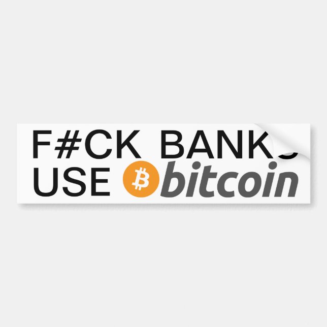 A bold sticker that spreads the word about Bitcoin (Front)