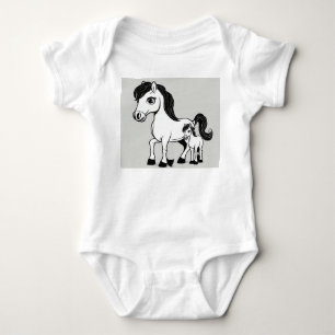 A Bond Like No Other: Mother and Baby Horses Bodysuit