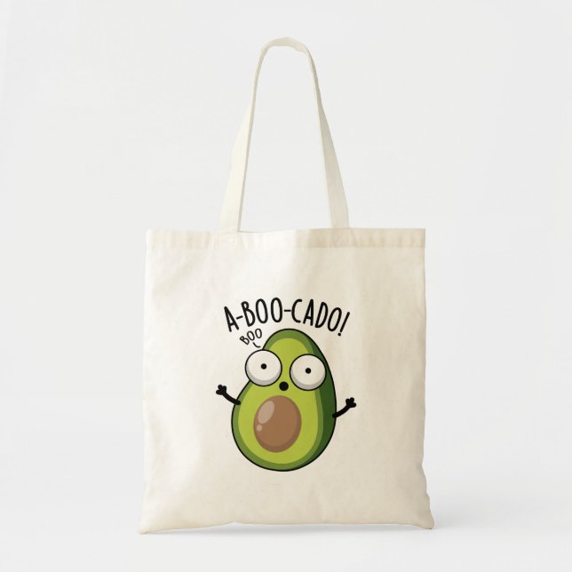 A-boo-cado Funny Avocado Scare Puns  Tote Bag (Front)
