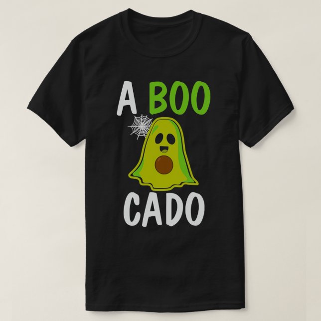 A Boo Cado Vegan Vegetarian Avocado T-Shirt (Design Front)