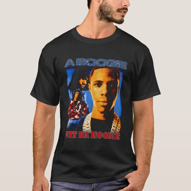 A Boogie Wit Da Hoodie Collage Black T-Shirt (Front)