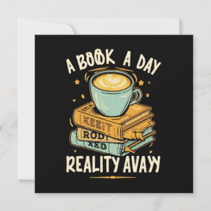 A book a day keep reality away invitation