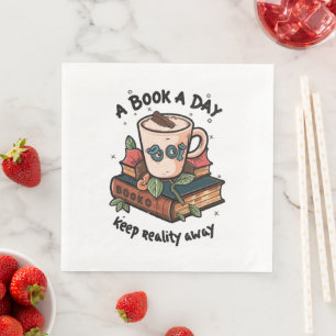 A book a day keep Reality away Napkin