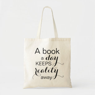 A book a day keeps "your word" away tote bag
