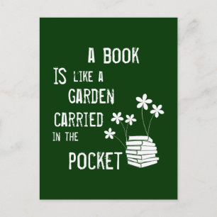 A Book is like a Garden in the Pocket Postcard