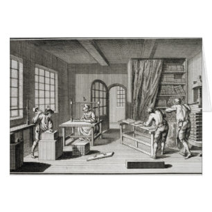A bookmaker's workshop, from the 'Encyclopedie des